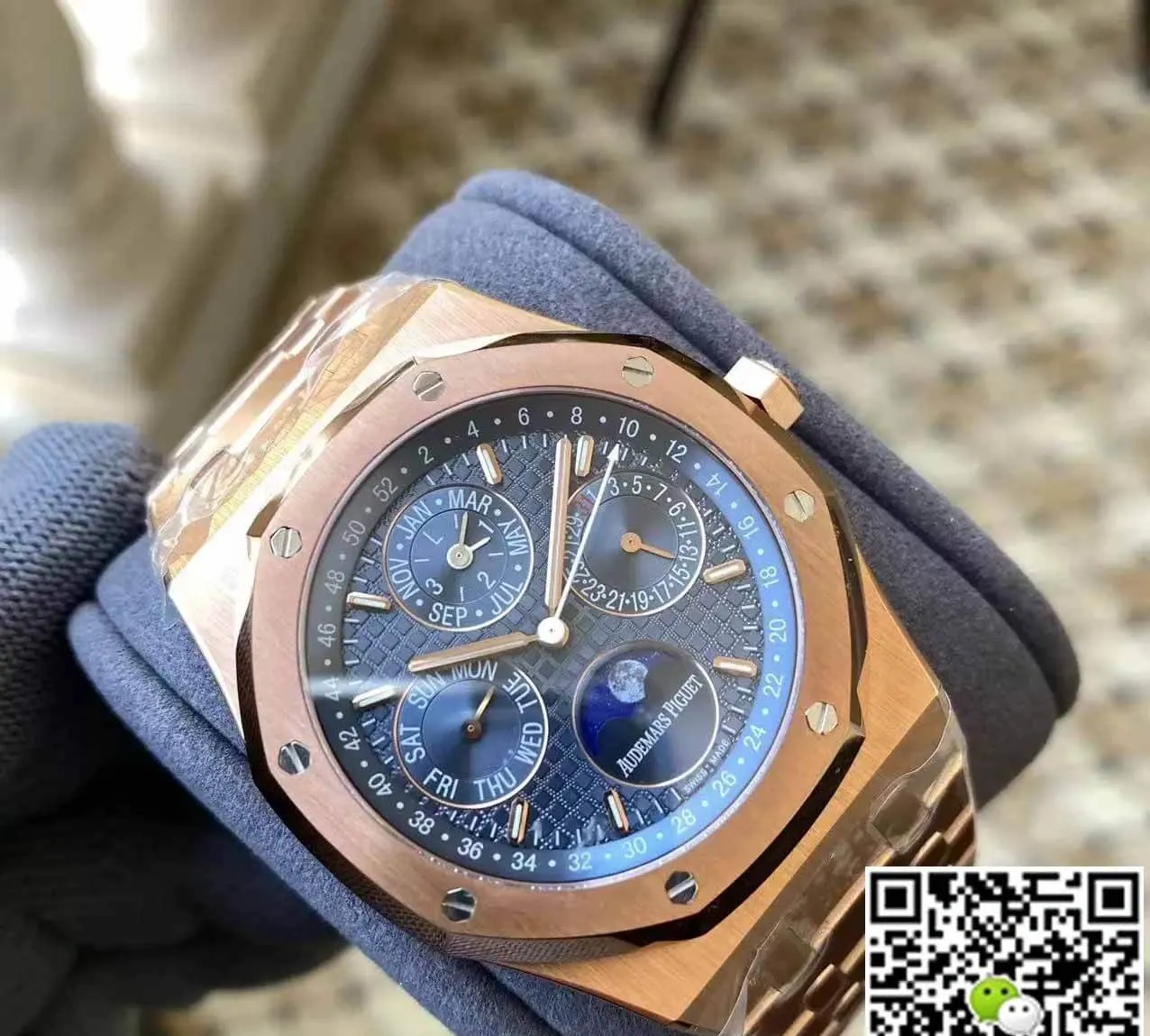 Audemars Piguet Royal Oak 26574OR.OO.1220OR.03 APS Factory 1:1 Best Edition Replica Watch Rose Gold Strap